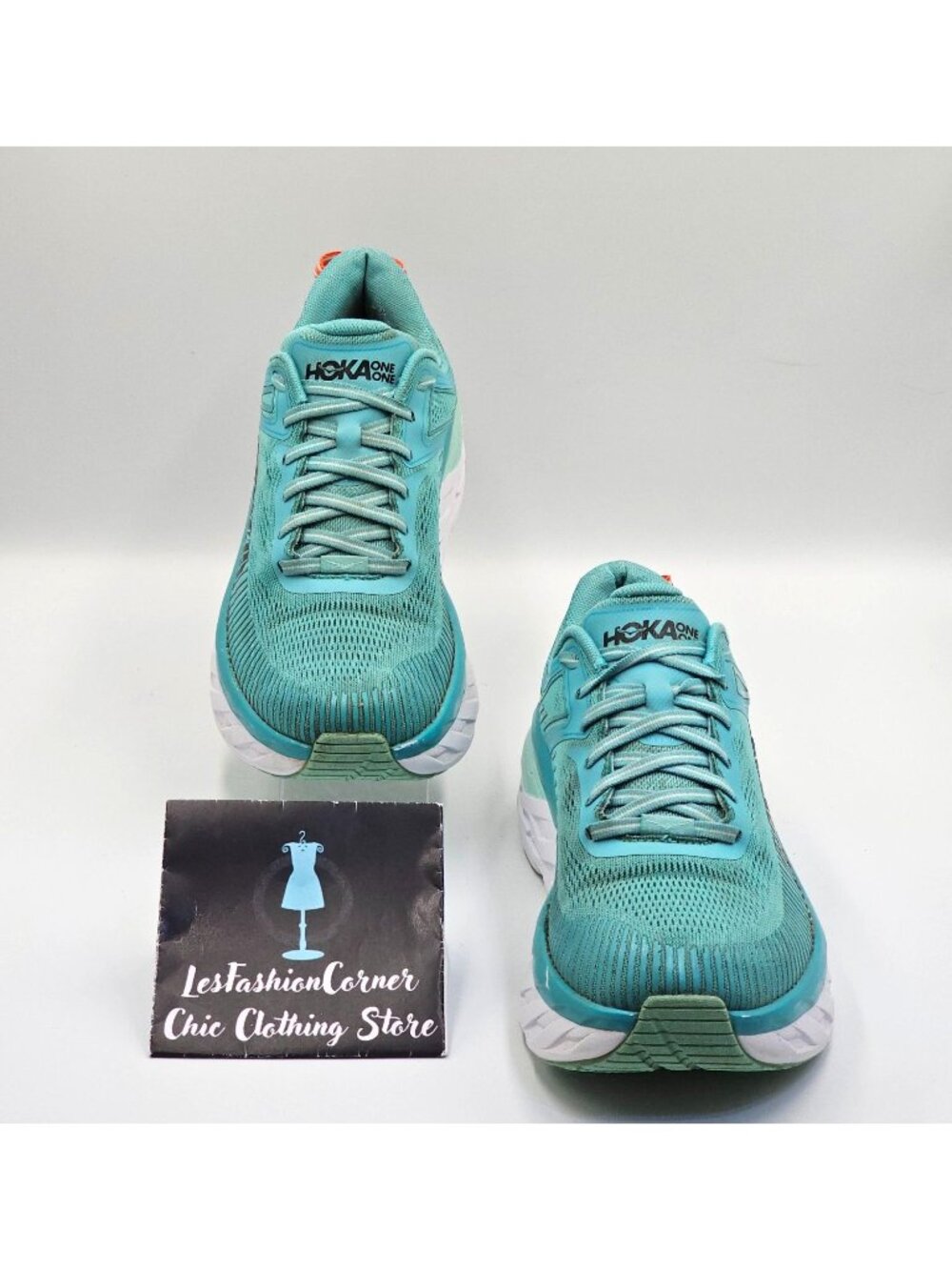 Hoka One One Bondi 7 Women's Green/White Mesh Athletic Running Shoes Sz 9.5 2654 - Picture 4 of 16